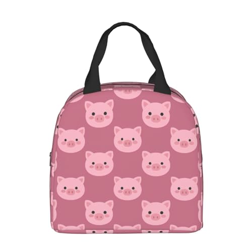 Cute Cartoon Pig Lunch Box - Insulated Lunch Bags for Kids Boys Girls Reusable Lunch Tote Bags, Perfect for School/Camping/Hiking/Picnic/Beach/Travel - color: Cute Cartoon Pig