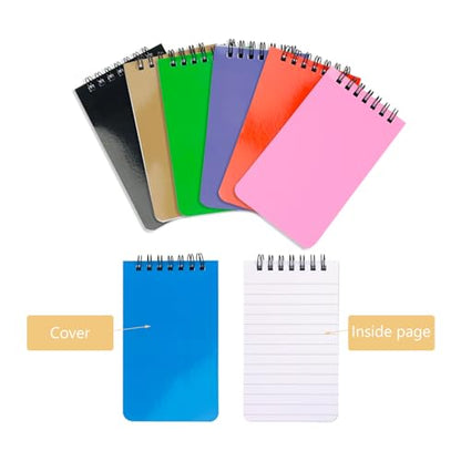 KTOJOY 8 Pack Pocket Notebook Small 3x5 Spiral Notepads With Lined Pages, Small Top Spiral Notebook Little Mini Memo Steno Note Pads for Outdoor Home Office College School
