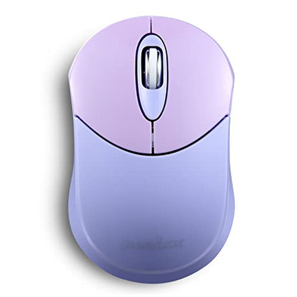 Perixx PERIMICE-802PP Wireless Bluetooth Mouse - Portable Design - Compatible with Windows, iOS, and Android PC, Laptop, Tablet, and Smartphone - Purple - color: Purple, size: Pack of 1