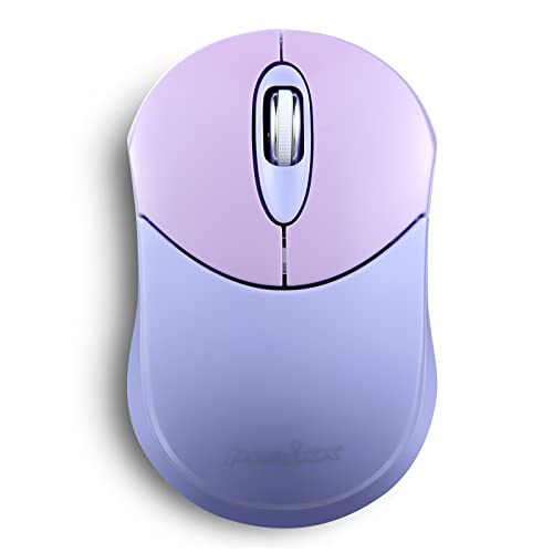 Perixx PERIMICE-802PP Wireless Bluetooth Mouse - Portable Design - Compatible with Windows, iOS, and Android PC, Laptop, Tablet, and Smartphone - Purple - color: Purple, size: Pack of 1