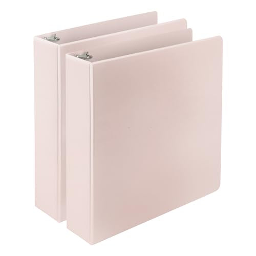 Samsill Plant-Based 2 Inch Durable D-Ring, View Binder, Eco-Friendly, USDA Certified Biobased, 2 Count,Pack of 1, Rose - color: Rose, size: 2-Inch, style: 2 Pack