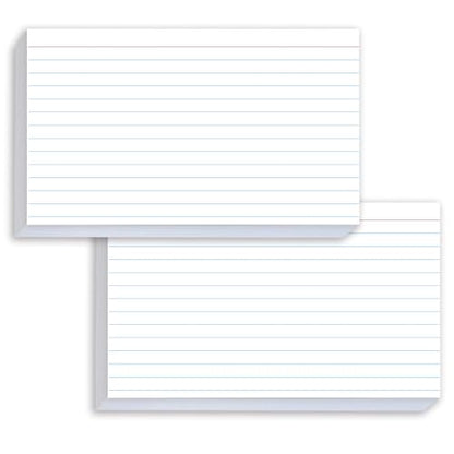 White Index Cards 5x8 Ruled, 50 Pcs File Note Cards, Lined Index Cards, Flash Cards, Study, Flashcards for Studying, Notecards for Studying, Note Taking and To Do List - size: 5 x 8-50PCS