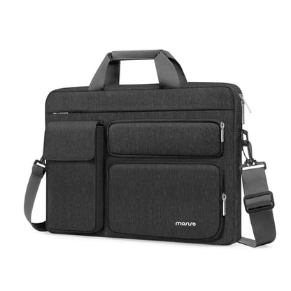 MOSISO Laptop Shoulder Bag 15.6 inch, 15-15.6 inch Computer Bag | Compatible with MacBook Pro 16 inch, HP, Dell, Lenovo with 2 Raised&1 Flapover&1 Horizontal Pocket&Handle&Belt, Slate Gray - color: Slate Gray, size: 16 inch