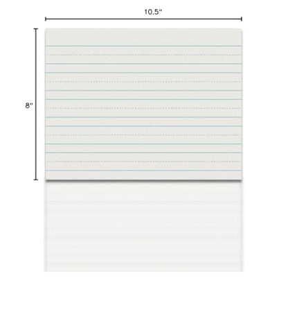 School Smart - 85348 Skip-A-Line Ruled Writing Paper, 1 Inch Ruled Long Way, 10-1/2 x 8 Inches, Pack of 500 White - size: 10.5" x 8" - 1" Ruled