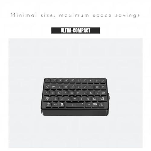 DarkWalker Wireless Bluetooth Keyboard, M4 Mini Keyboard - Tiny Design | Compatible with iOS, iPhone, iPad, Mac, Android, Tablet