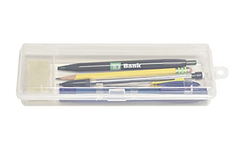 Creative Hobbies® Clear Polypropylene Mini Storage Box with Hinged Lid & Snap Closure - For Pencils, Pens, Drill Bits, Office Supplies, Organization, Tool Box and More! (3)