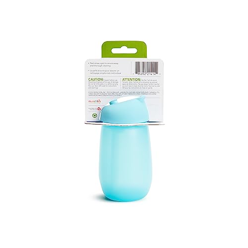 Munchkin Simple Clean Straw Cups for Toddlers 1-3, with Peel Open Straw for Easy Cleaning, Spill Proof Sippy Cup for Kids 12+ Months, 10 Ounce, 2 Pack, Blue/Green - size: 2 Count (Pack of 1), style: 2pk, Blue/Green