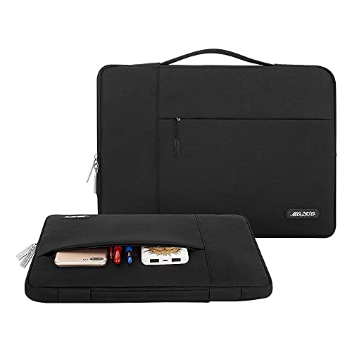 MOSISO Laptop Case 13.3 inch, 13-13.3 inch Laptop Sleeve with Handle Compatible with MacBook Air/Pro 13/Pro 14 M5 M4 M3 M2 M1,HP Dell ASUS Lenovo, Polyester Multifunctional Computer Bag, Black - color: Black, size: 13.3 inch