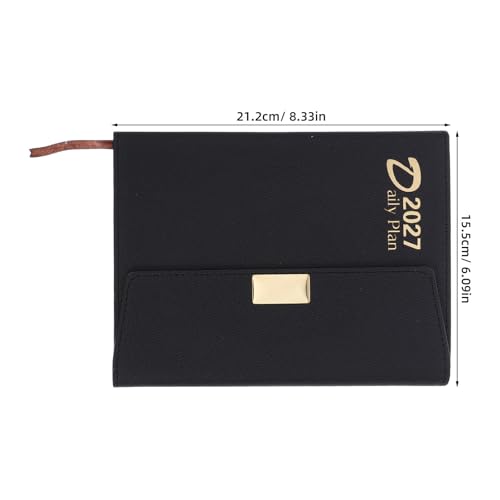 Daily Planner Notebook Portable Pu Leather Organizer with Magnetic Closure 2027 Elegant and Practical Personal Planner for Business Trips and Travel for Professionals