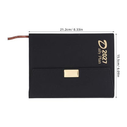 Daily Planner Notebook Portable Pu Leather Organizer with Magnetic Closure 2027 Elegant and Practical Personal Planner for Business Trips and Travel for Professionals