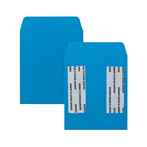 Hygloss 30 Pcs Library Card Pockets 3.5x5 Inch - Self-Adhesive Pocket Envelopes - Dark Blue Classroom Envelope Pockets - Ideal for Organizing - Colorful Small Library Book Pocket - color: Dark Blue, style: 30 Pockets