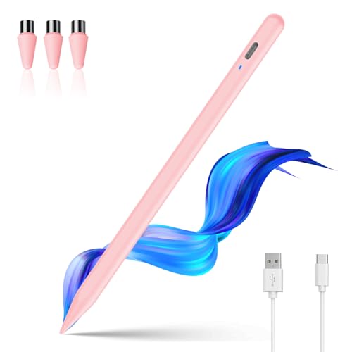 Stylus Pen for Touchscreen,Luntak Universal Magnetic Fine Point iPad Pencil for Android & iOS Smartphone and Tablet,POM Tip Stylus Pen for iPad/iPad Pro/iPhone/Samsung/Lenovo/Huawei and so on-Pink - color: Pink