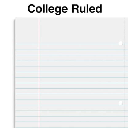 Staples Premium 3-Subject Notebook, 8.5" x 11", College Ruled, 150 Sheets, Blue - size: 1 Pack