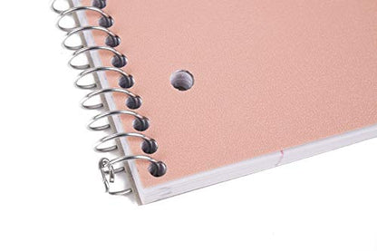 Mintra Office Durable Spiral Notebooks, 1 Subject, (Salmon, Sage Green, Lavender, College Ruled 3 Pack), 100 Sheets, Poly Pocket, Moisture Resistant Cover, Strong back, For School, Office, Business, - color: Salmon, Sage Green, Lavender, size: College Rul