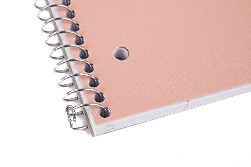 Mintra Office Durable Spiral Notebooks, 1 Subject, (Salmon, Sage Green, Lavender, College Ruled 3 Pack), 100 Sheets, Poly Pocket, Moisture Resistant Cover, Strong back, For School, Office, Business, - color: Salmon, Sage Green, Lavender, size: College Rul