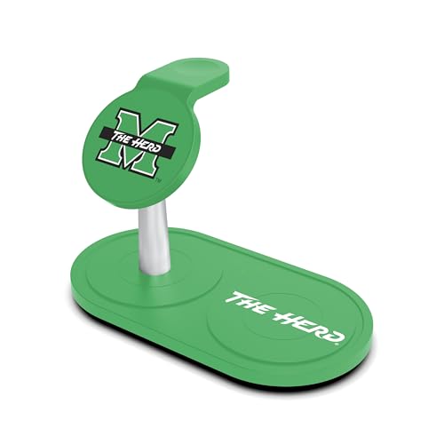SOAR Collegiate 3-in-1 Wireless Charging Station - color: Marshall Thundering Herd