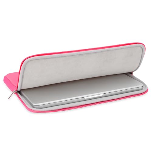 RAINYEAR 11-11.6 Inch Laptop Sleeve Case Soft Lining Padded Protective Cover Compatible with MacBook Neo A18 11.6" MacBook Air for 11" Notebook Computer (Bright Pink, Upgraded Version) - color: Bright Pink(upgraded Version), size: 11"-11.6"
