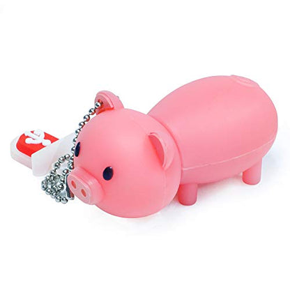 32GB Cute Piggy USB Flash Drive with Chain Present USB Drive for Kids Students School Job - color: Pig, size: 32GB