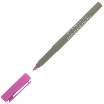 Art Alternatives 영구 마커, 엑스트라 파인, 마젠타 - 1.2mm 펠트 펜촉 - 영구 - 다중 표면 - 드로잉 + 글쓰기 + 일러스트레이션 - color: 마젠타., size: 1개(1팩)