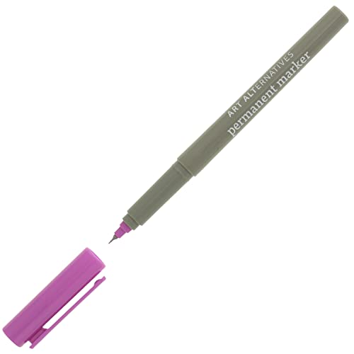 Art Alternatives 영구 마커, 엑스트라 파인, 마젠타 - 1.2mm 펠트 펜촉 - 영구 - 다중 표면 - 드로잉 + 글쓰기 + 일러스트레이션 - color: 마젠타., size: 1개(1팩)