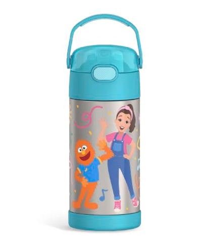 THERMOS FUNTAINER Water Bottle with Straw - 12 Ounce - Kids Stainless Steel Vacuum Insulated Water Bottle with Lid, Ms. Rachel - color: Ms. Rachel