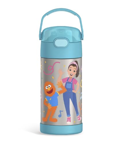 THERMOS FUNTAINER Water Bottle with Straw - 12 Ounce - Kids Stainless Steel Vacuum Insulated Water Bottle with Lid, Ms. Rachel - color: Ms. Rachel