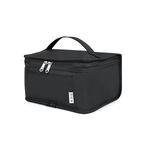 NOL Mini Insulated Lunch Bag for Women Men Kids | Small Leakproof Reusable Lunch Tote | Fits 6 Cans 330ml | Thermal Cooler for Work School Picnic Camping, Black, 5 Liters - color: Black, size: Medium(5 Liters)