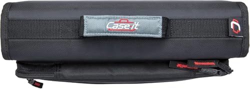 Case-it 2 Inch 3 O-Ring Zipper Binder with Padded Laptop Case Workstation, Shoulder Strap, LT-117, Black - color: D Black / Multi, size: 36 Pack