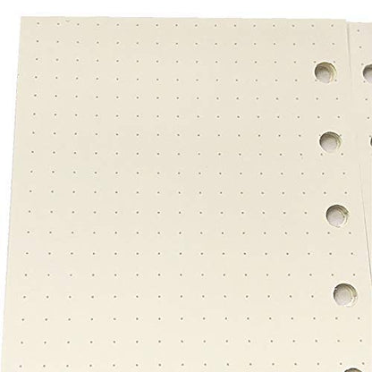 A7 Dotted Design Planner Refill 6 Holes Notebook Binder Refills, A7 Dot Matrix Planner Inserts for Filofax 100gsm Paper Pocket Size, 4.84 x 3.23'', Harphia - color: Dot Matrix, size: A7