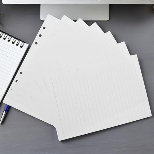 KALLORY A5 Lined Paper Refills for Binder Notebook – 225 Sheets Loose Leaf Planner Filler Paper, College Ruled Inserts for Daily Journal and Diary Use