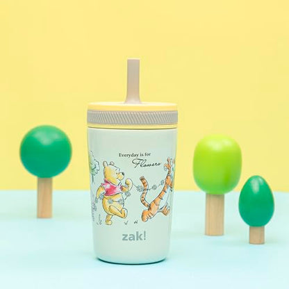 Zak Designs Disney Winnie the Pooh Kelso Toddler Cups For Travel or At Home, 12oz Vacuum Insulated Stainless Steel Sippy Cup With Leak-Proof Design is Perfect For Kids (Winnie the Pooh & Friends) - color: Winnie the Pooh & Friends