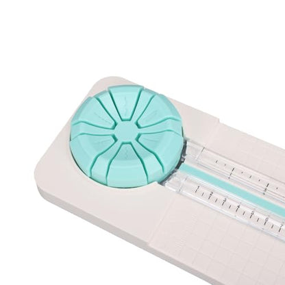 6 in 1 Paper Cutter, 13.78x4.25in Paper Trimmer with Straight Dotted Curved Scoring Wavy Styles, Portable Precise Cutter for Photos Coupons Cards Vinyl DIY Projects