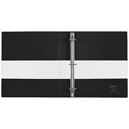Avery Two-Tone Durable View 3 Ring Binder, 1 Inch Slant Rings, White/Black Binder (17286) - color: Black/White, size: 1"
