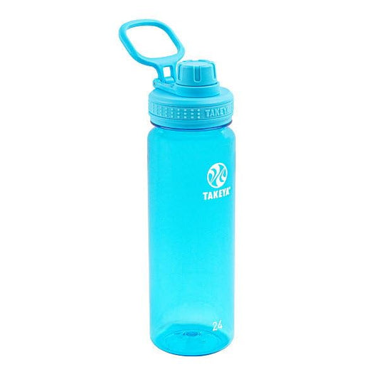 Takeya Tritan Sport Water Bottle with Spout Lid - BPA-Free & Dishwasher-Safe Water Bottle - Reusable Bottle with Lid Handle - Simple Leak-Proof Water Bottle - 24 oz, Breezy Blue - color: Breezy Blue, size: 24 Ounces