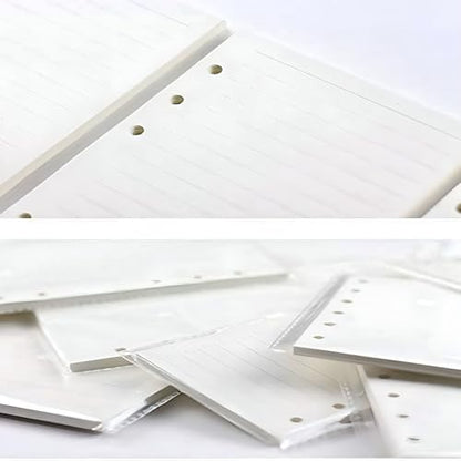 A6 Refill Paper,3 Pack Loose Leaf Paper,6-Holes Inserts Blank Filler Paper Leather Journal Notebook Refillable Paper for 6 Ring Refillable A6 Binder Notebook Planner (135 Sheets 270 Pages)