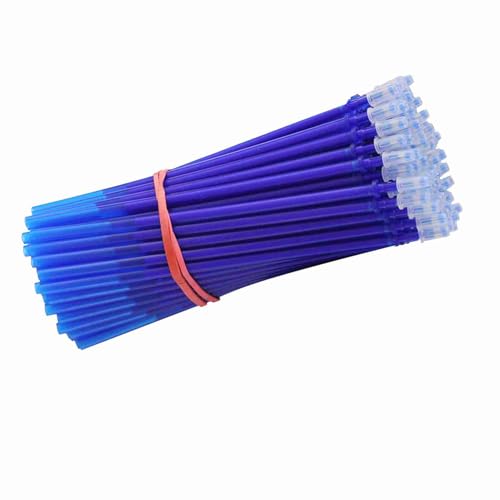 BRRNOO Erasable Pens, Pen Refills with Fine Point 0.5mm Replacement Gel Pen Refills Blue Ink Erasable Gel Ink Pens for Office School Writing (50pcs) - color: Blue, size: 50pcs