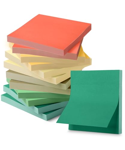 Mr. Pen- Sticky Notes, 3"x3", 12 Pads, 600 Sheets, Retro Colors | Sticky Notes Bulk, Self-Stick Note Pads, Perfect for Office, School, Home, Study & Organization - color: Retro