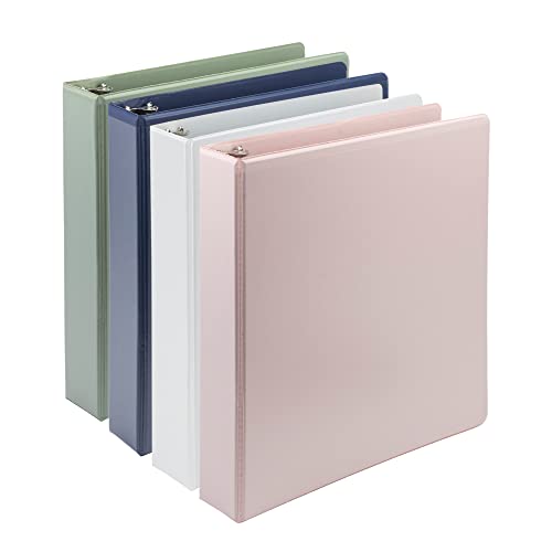 Samsill Plant-Based 1.5 Inch Durable D-Ring, View Binder, Eco-Friendly, USDA Certified Biobased, 4 Pack, Boho Assortment - color: Boho Assortment, size: 1.5-Inch, style: 4 Pack