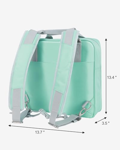 Realove 3 Inch 3 Ring Zipper Binder with Double Shoulder Strap & Handle - 3” D-Ring Binder with Zipper with Multi-Pocket (for 13” Laptop & Tablet and Smaller) for School-Light Blue(Pen not Included) - color: Light Blue