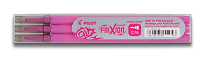 PILOT Refills for Frixion Point Rollerball 0.5 mm (Pack of 3) - Pink - color: Pink