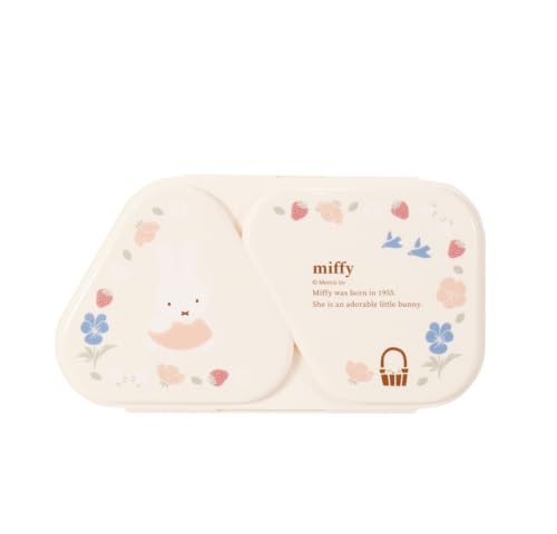 Kutsuwa MF952 Miffy Rice Side Dish Case, Left 7.5 + Right 8.5 fl oz (215 + Right) 8.5 fl oz (250 ml), British Garden, Made in Japan - color: Rice Side Dish Case
