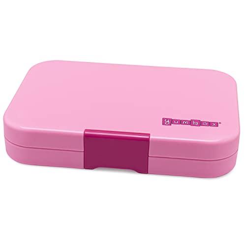 Yumbox Tapas Leakproof Bento Box, 4 Compartments, Capri Pink | Sandwich-Friendly | Large 4.2-Cup Capacity | Built-In Dip Well | Removable Compartment Tray | Ideal for Teens & Adults - color: Capri Pink Rainbow