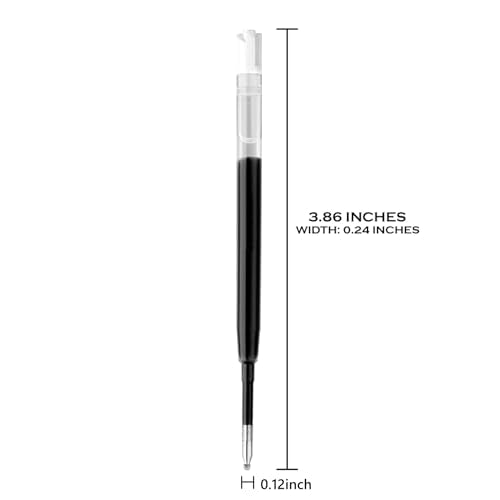 DunBong G2 Gel Ink Pen Refills, for Retractable Gel Pens, Gel Ink Rollerball Pens, 0.5mm Fine Point, Pack of 5 (Black) - color: Black