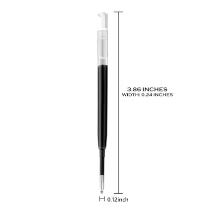 DunBong G2 Gel Ink Pen Refills, for Retractable Gel Pens, Gel Ink Rollerball Pens, 0.5mm Fine Point, Pack of 5 (Black) - color: Black