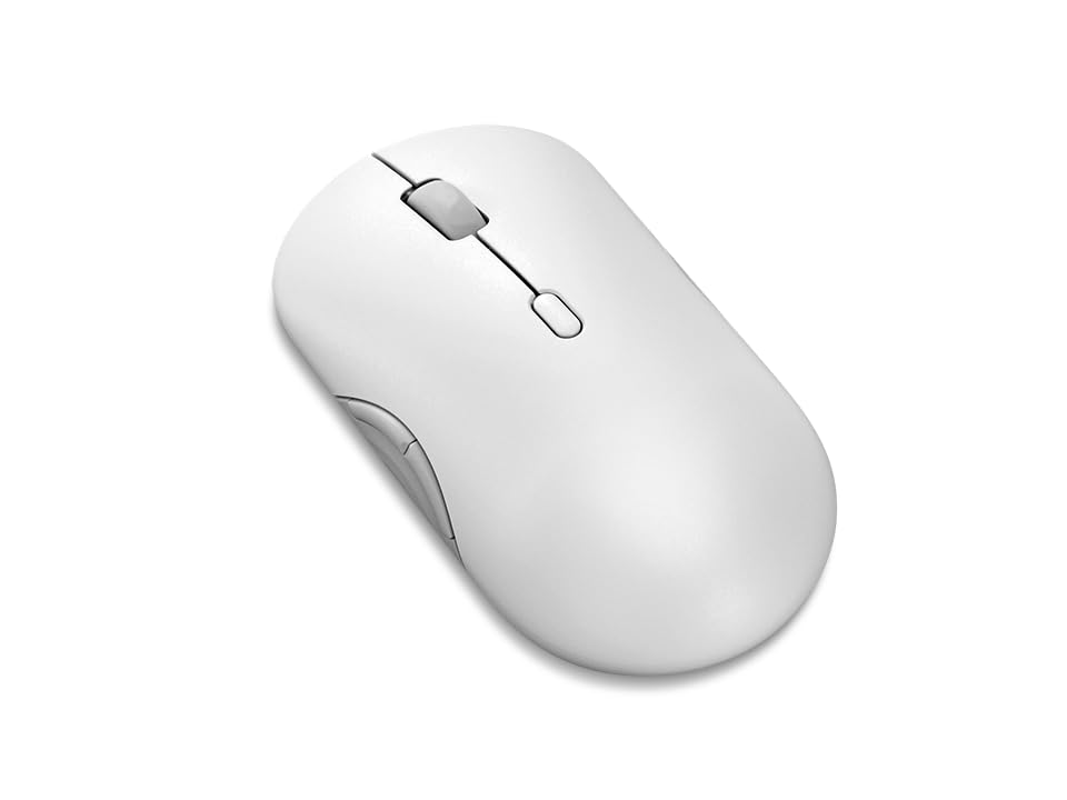 Lenovo 700 Multi-Device Wireless Mouse, Bluetooth or 2.4 GHz USB-A Connection, Connect up to 3 Devices, 36 Month Battery Life, Seashell - color: Seashell