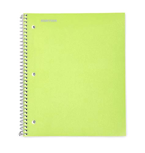 Mintra Office Durable Spiral Notebooks, 1 Subject, (Green, Wide Ruled 12pk), 100 Sheets, Poly Pocket, Moisture Resistant Cover, School, Office, Business, Professional - color: Green, size: Wide Ruled 12pk