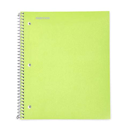Mintra Office Durable Spiral Notebooks, 1 Subject, (Green, Wide Ruled 12pk), 100 Sheets, Poly Pocket, Moisture Resistant Cover, School, Office, Business, Professional - color: Green, size: Wide Ruled 12pk