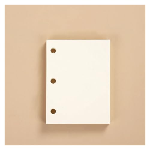 NSKQUFDNFKA JIANWU Cute Mini 3 Ring Loose-leaf Book Transparent Portable Student Journal Binder Notebook Kawaii Stationery School Supplies(Blank 80sheets)