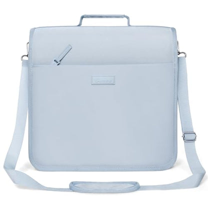 SUNEE Zipper Binder 3 Ring, 3 Inch O-Ring with Handle and Shoulder Strap, 600-Sheet Capacity, 5-Tab Expanding File Folder, Multi-Pockets for Middle School Organizer Binder with Zipper, Dusk Blue - color: Dusk Blue