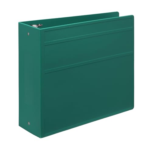 Carstens 4-Inch Heavy Duty 3-Ring Binder - Side Opening, Teal, Durable Plastic, Precision No-Gap Rings, Waterproof Cover, No Pockets, Holds 600 US Letter Sheets, BPA-Free, Made in USA (1847-3R) - color: Teal, size: Individual